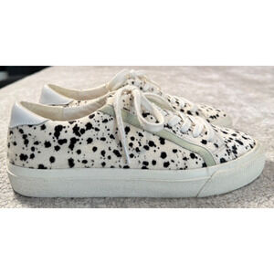 Madewell Sidewalk Sneakers Animal Print White Black Womens Size 7